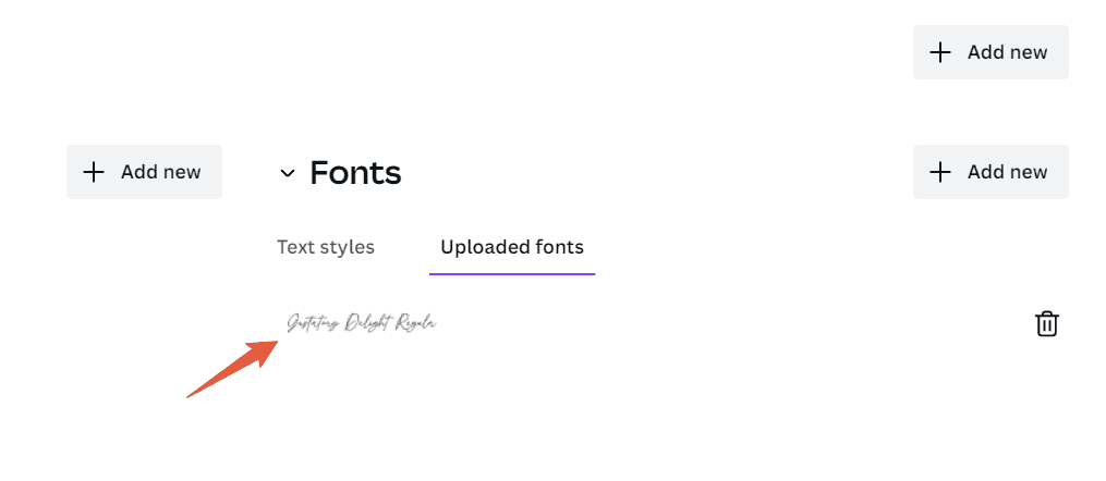 how to add custom font in canva