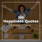 100 Happiness Quotes - Canva Editable