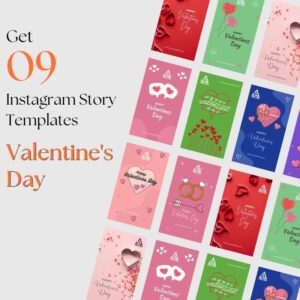 instagram story template valentine