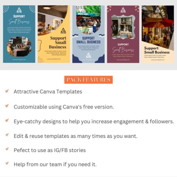 Support Small Business Instagram Story Templates