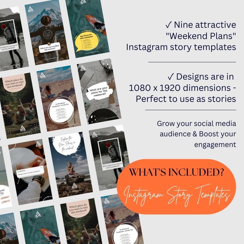 Instagram Story Templates on Weekend Plans