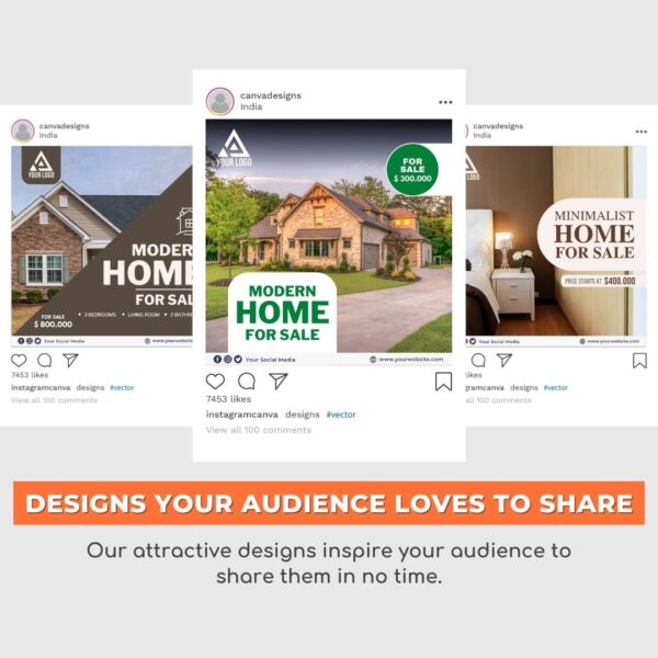 Real Estate Home for Sale Canva Templates