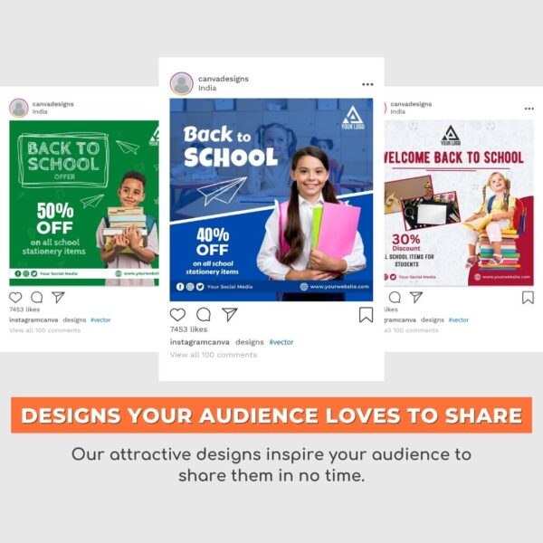 Canva Back to School Templates - Sale Theme