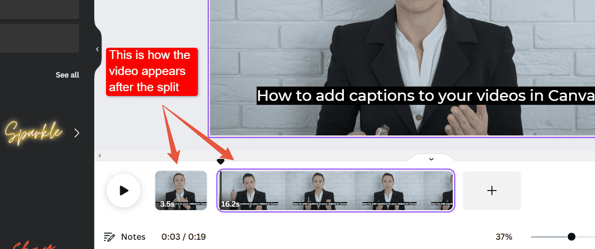 how to add subtitles to video in canva